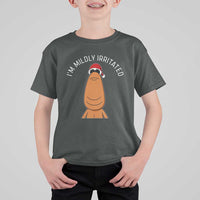 Marcus The Worm Christmas Meme T Shirt For Kid I Am Mildly Irritated - Wonder Print Shop