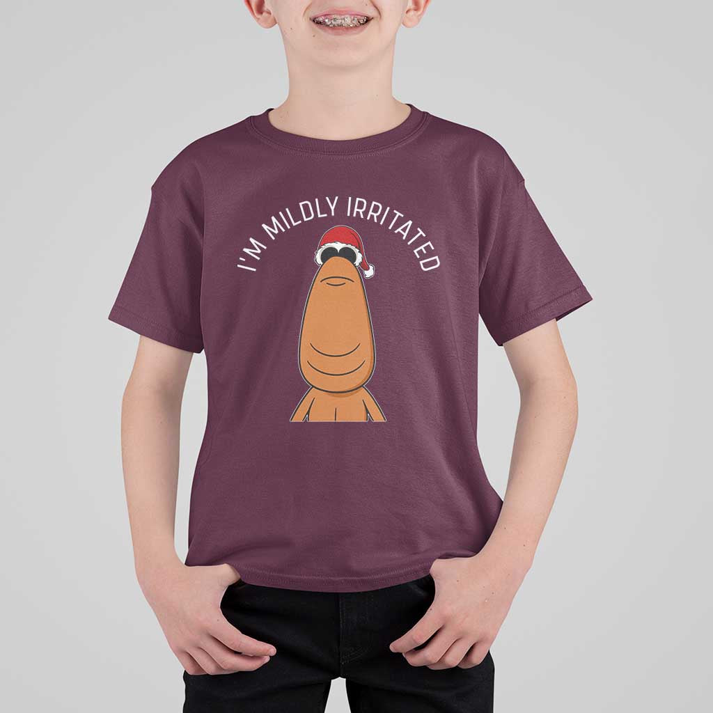 Marcus The Worm Christmas Meme T Shirt For Kid I Am Mildly Irritated - Wonder Print Shop