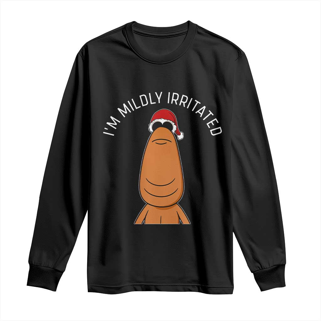 Marcus The Worm Christmas Meme Long Sleeve Shirt I Am Mildly Irritated - Wonder Print Shop