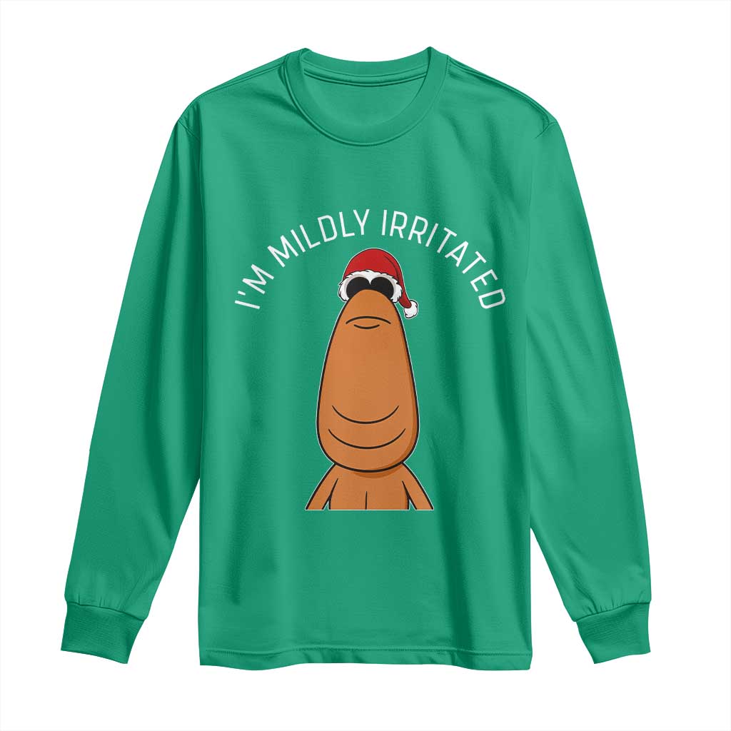 Marcus The Worm Christmas Meme Long Sleeve Shirt I Am Mildly Irritated - Wonder Print Shop