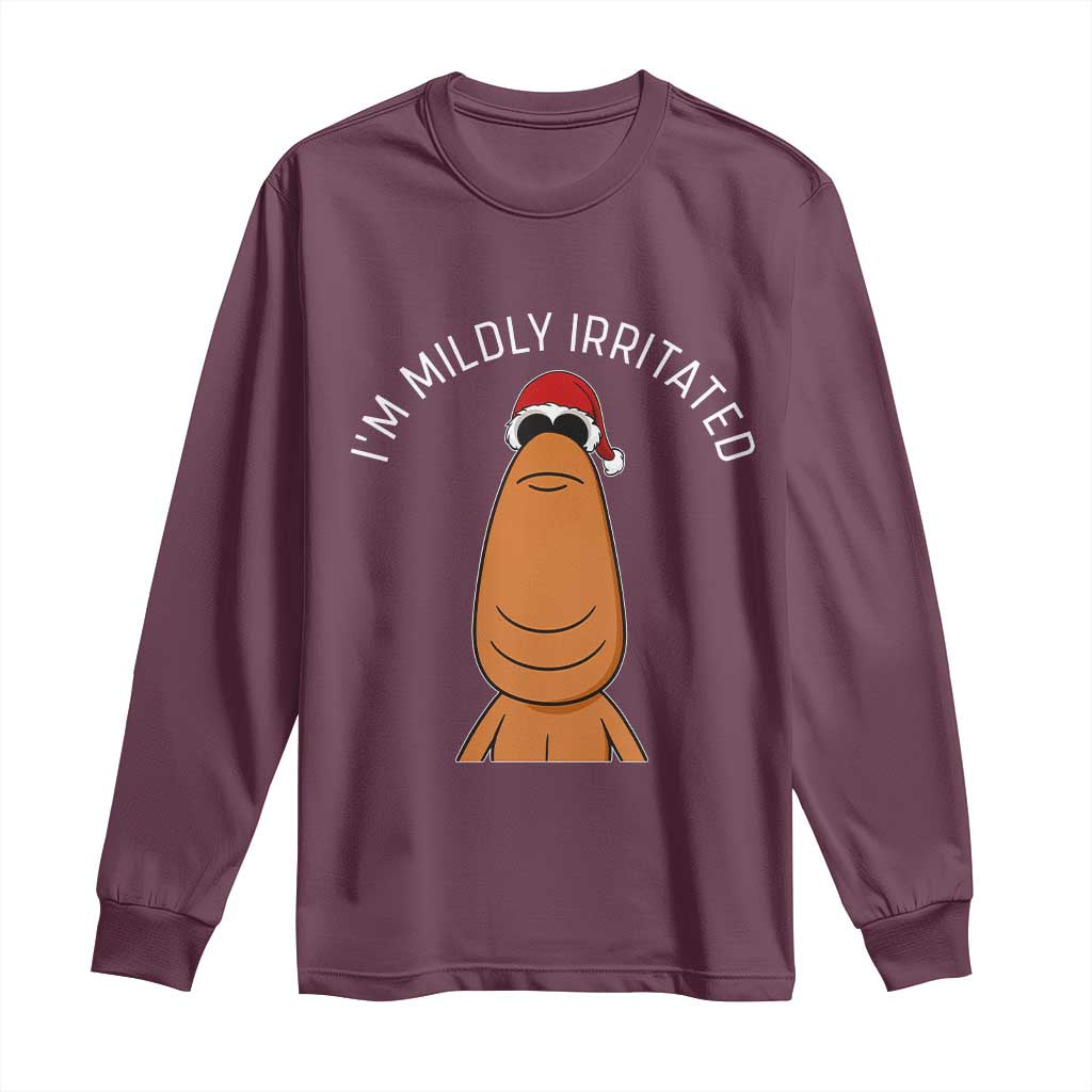 Marcus The Worm Christmas Meme Long Sleeve Shirt I Am Mildly Irritated - Wonder Print Shop
