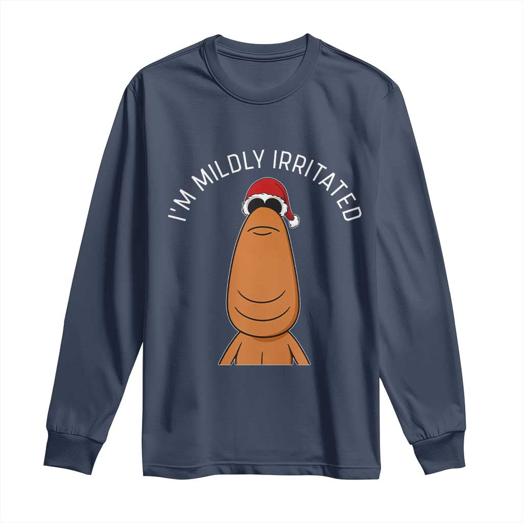 Marcus The Worm Christmas Meme Long Sleeve Shirt I Am Mildly Irritated - Wonder Print Shop