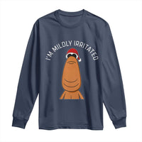 Marcus The Worm Christmas Meme Long Sleeve Shirt I Am Mildly Irritated - Wonder Print Shop