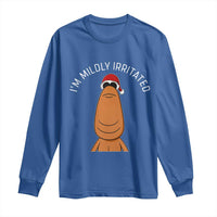 Marcus The Worm Christmas Meme Long Sleeve Shirt I Am Mildly Irritated - Wonder Print Shop