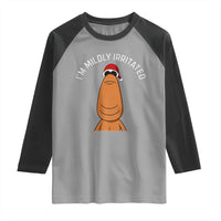 Marcus The Worm Christmas Meme Raglan Shirt I Am Mildly Irritated - Wonder Print Shop