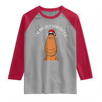 Marcus The Worm Christmas Meme Raglan Shirt I Am Mildly Irritated - Wonder Print Shop