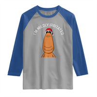 Marcus The Worm Christmas Meme Raglan Shirt I Am Mildly Irritated - Wonder Print Shop