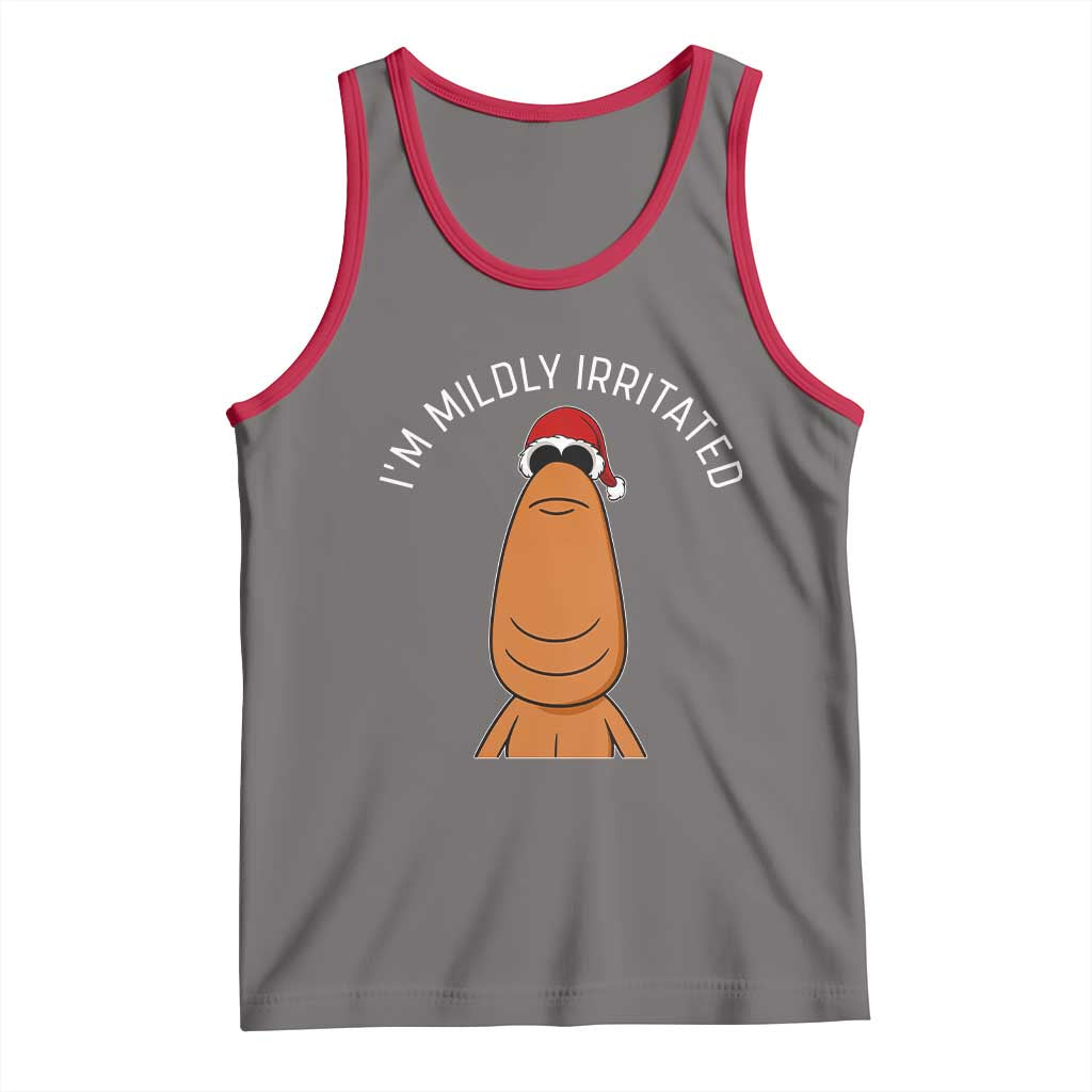 Marcus The Worm Christmas Meme Tank Top I Am Mildly Irritated - Wonder Print Shop