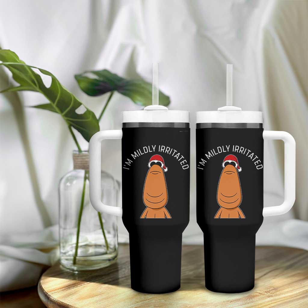 Marcus The Worm Christmas Meme Tumbler With Handle I Am Mildly Irritated - Wonder Print Shop
