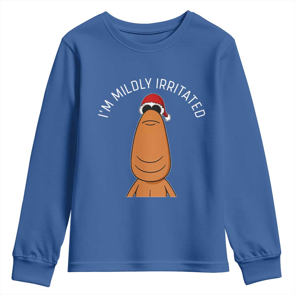 Marcus The Worm Christmas Meme Youth Sweatshirt I Am Mildly Irritated - Wonder Print Shop