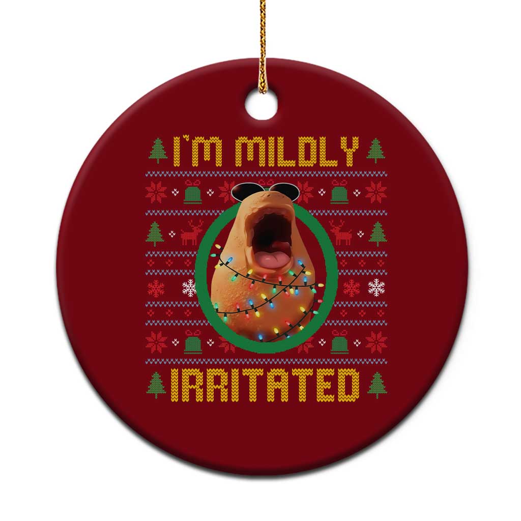 Marcus The Worm Christmas Meme Ceramic Ornament Funny Brain Rot Xmas - Wonder Print Shop