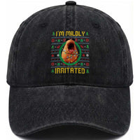 Marcus The Worm Christmas Meme Washed Cotton Baseball Cap Funny Brain Rot Xmas