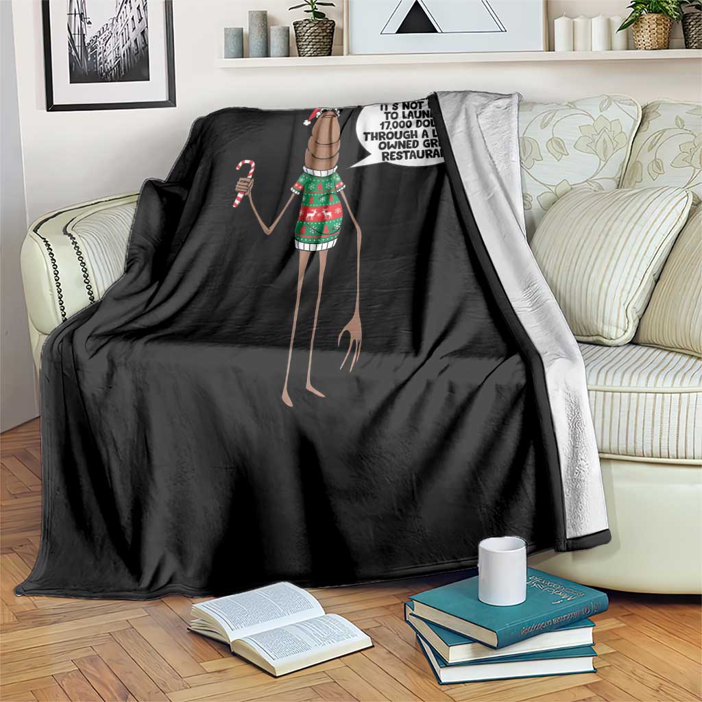 Marcus The Worm Christmas Meme Throw Blanket Locally Owned Greek Restaurant - Wonder Print Shop