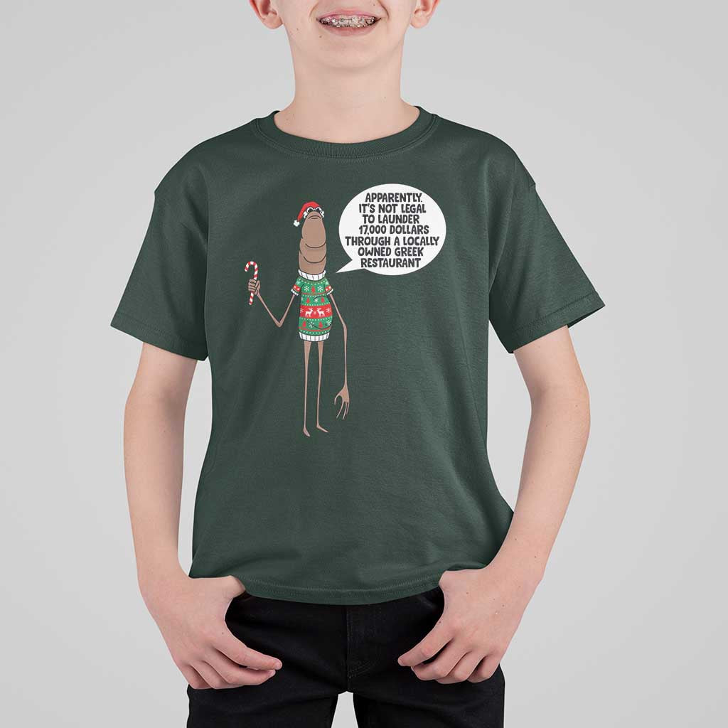 Marcus The Worm Christmas Meme T Shirt For Kid Locally Owned Greek Restaurant - Wonder Print Shop