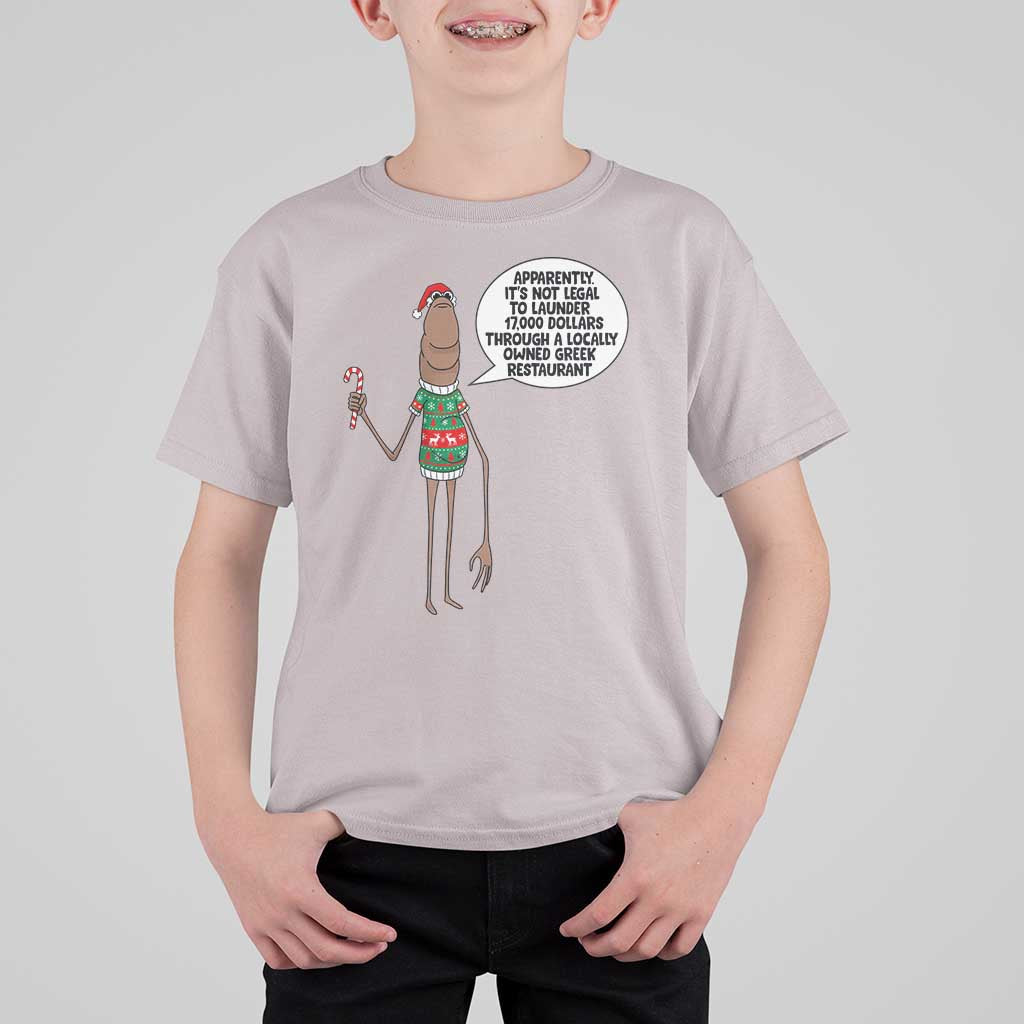 Marcus The Worm Christmas Meme T Shirt For Kid Locally Owned Greek Restaurant - Wonder Print Shop
