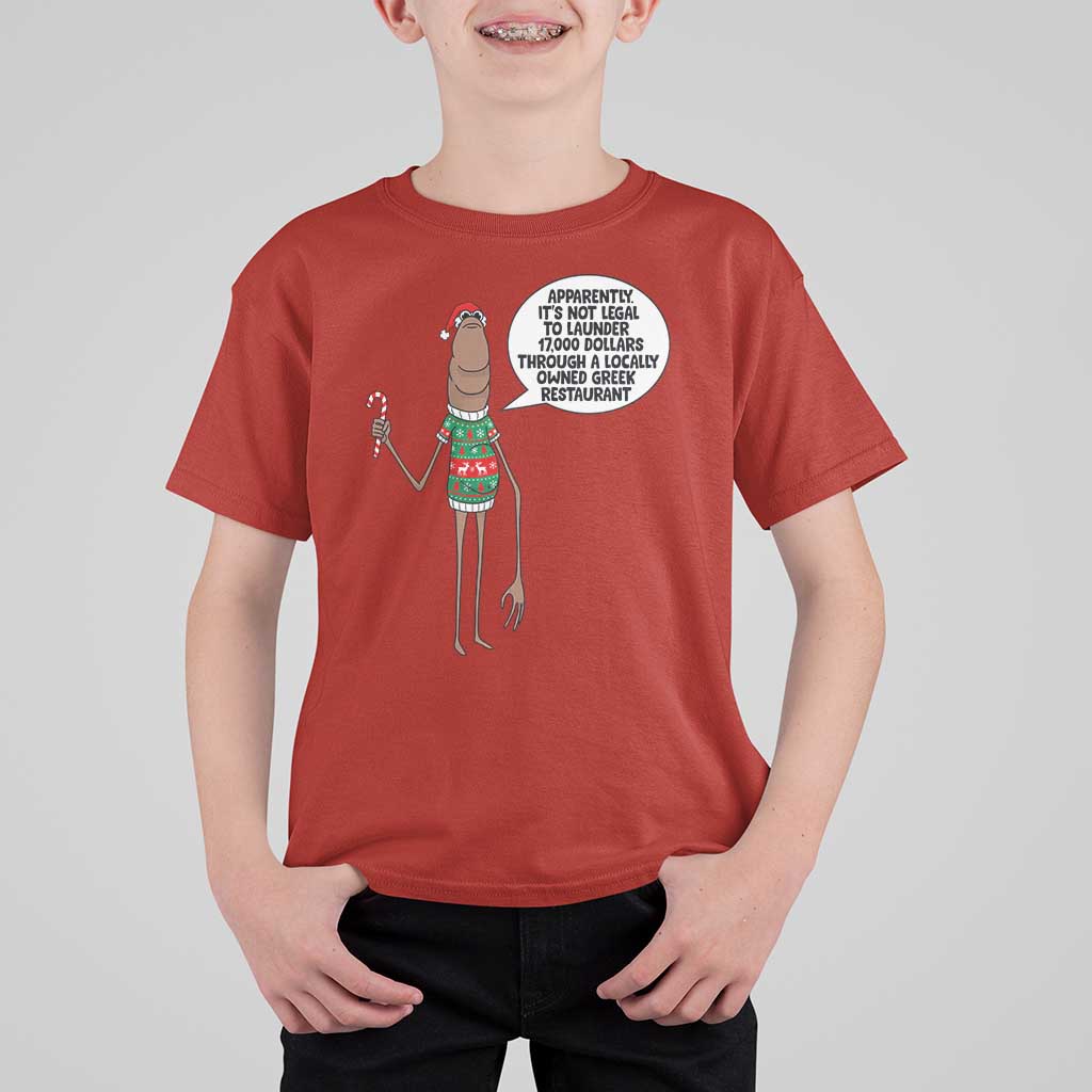 Marcus The Worm Christmas Meme T Shirt For Kid Locally Owned Greek Restaurant - Wonder Print Shop
