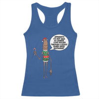 Marcus The Worm Christmas Meme Racerback Tank Top Locally Owned Greek Restaurant - Wonder Print Shop