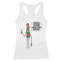 Marcus The Worm Christmas Meme Racerback Tank Top Locally Owned Greek Restaurant - Wonder Print Shop