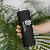 Marcus The Worm Christmas Meme Skinny Tumbler Locally Owned Greek Restaurant - Wonder Print Shop