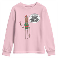 Marcus The Worm Christmas Meme Youth Sweatshirt Locally Owned Greek Restaurant - Wonder Print Shop