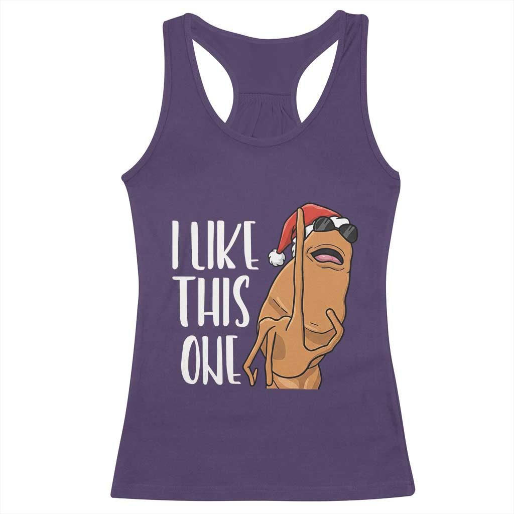Marcus The Worm Christmas Meme Racerback Tank Top I Like This One - Wonder Print Shop