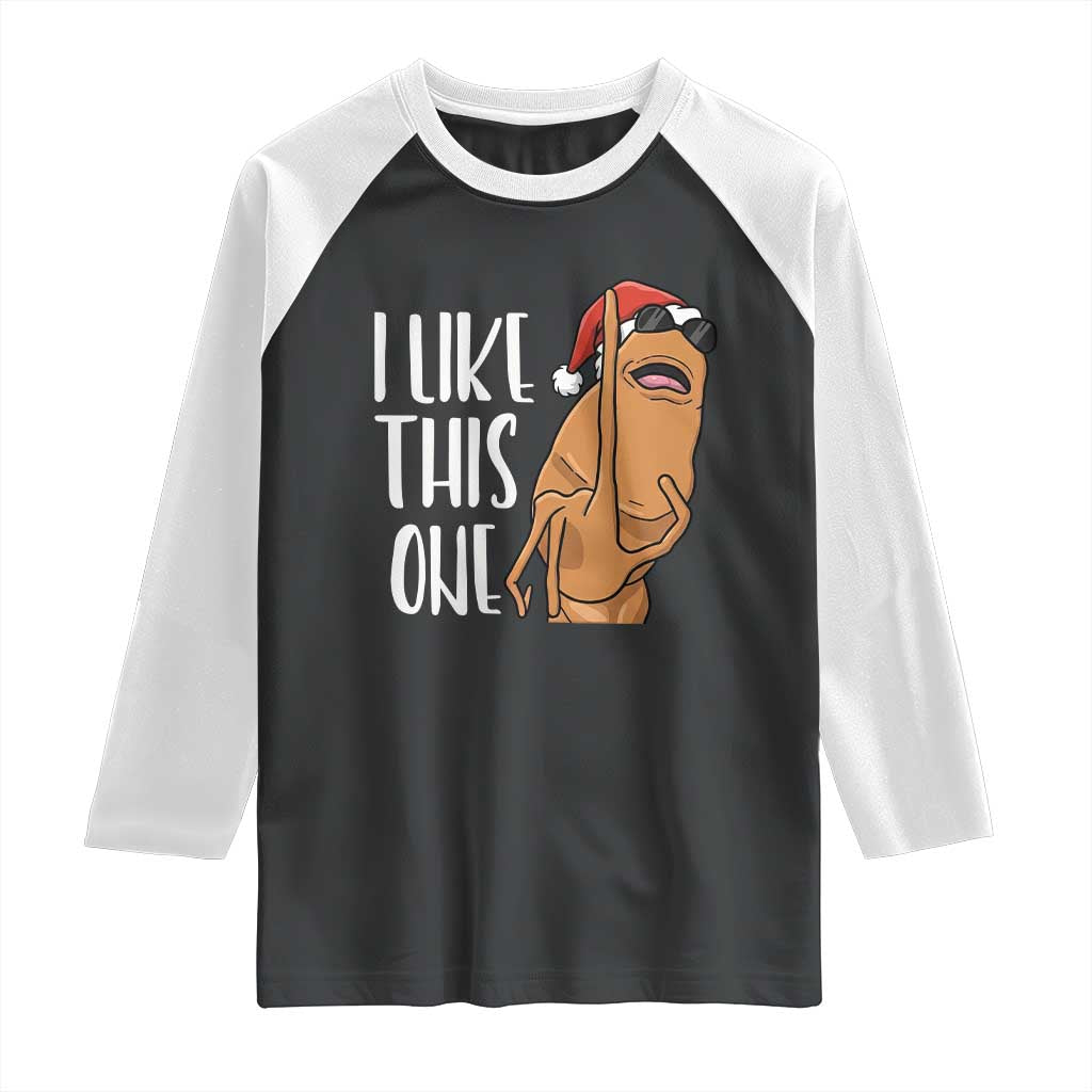 Marcus The Worm Christmas Meme Raglan Shirt I Like This One - Wonder Print Shop