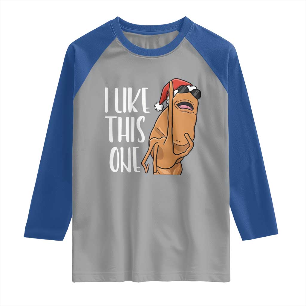 Marcus The Worm Christmas Meme Raglan Shirt I Like This One - Wonder Print Shop