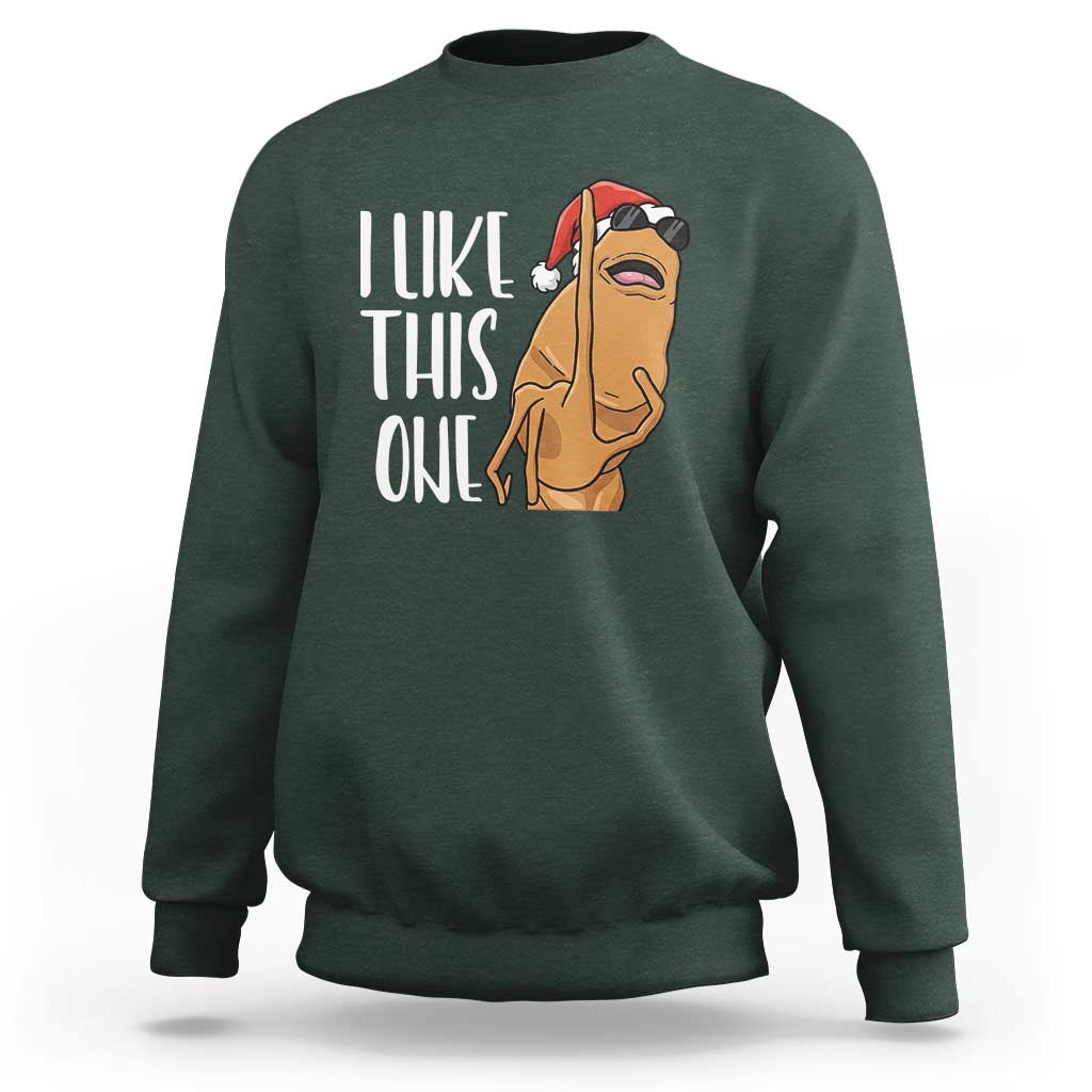 Marcus The Worm Christmas Meme Sweatshirt I Like This One - Wonder Print Shop