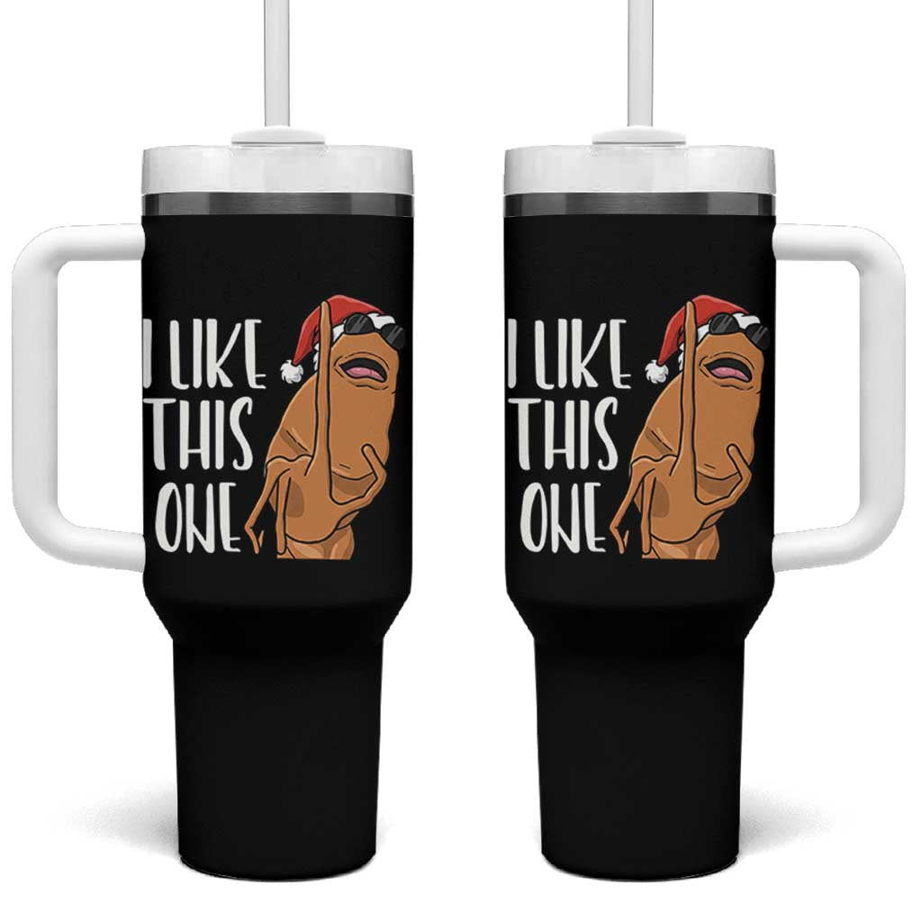 Marcus The Worm Christmas Meme Tumbler With Handle I Like This One - Wonder Print Shop