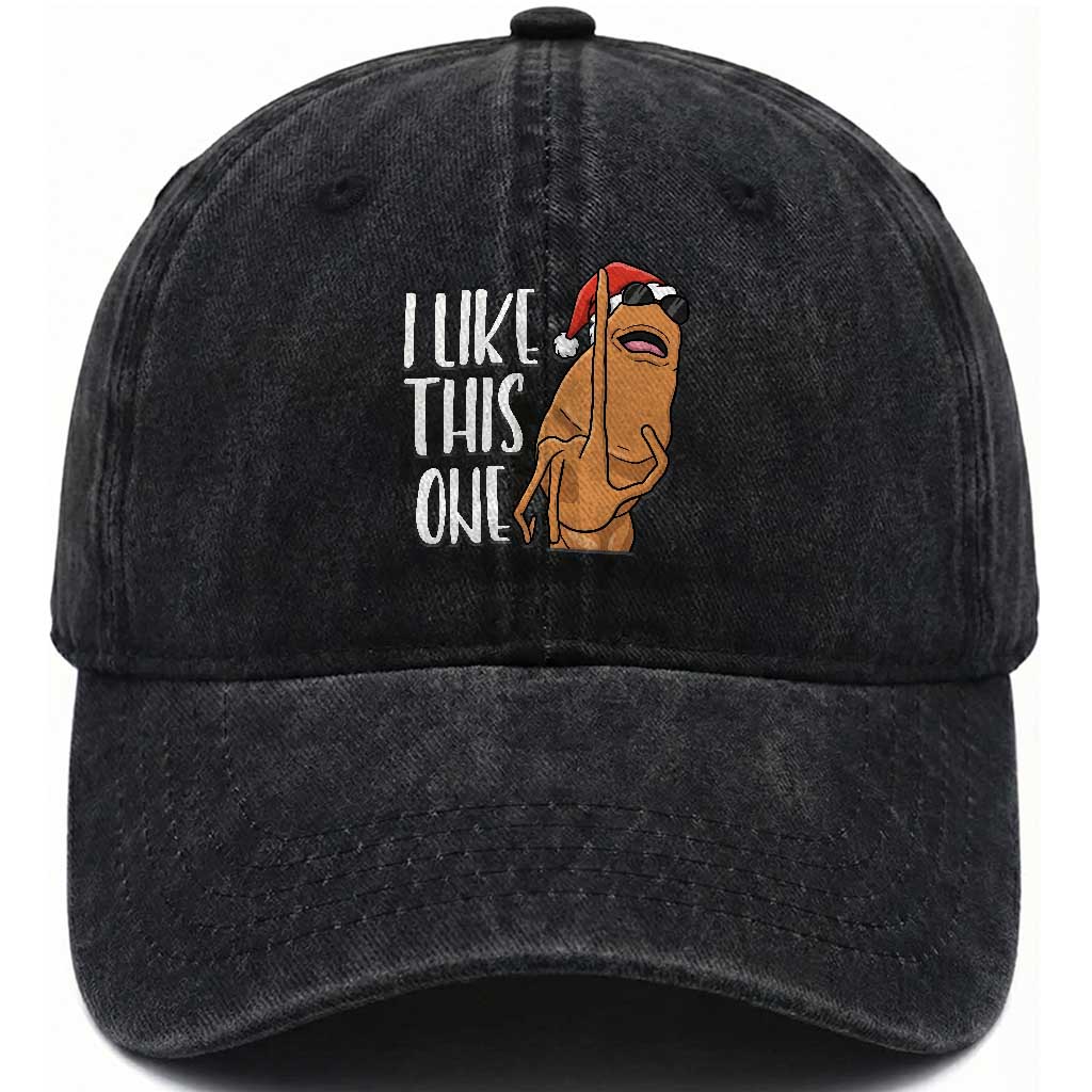 Marcus The Worm Christmas Meme Washed Cotton Baseball Cap I Like This One
