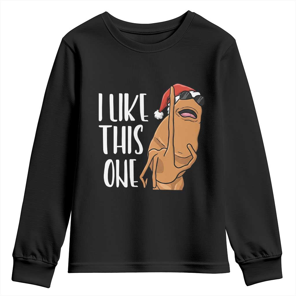 Marcus The Worm Christmas Meme Youth Sweatshirt I Like This One - Wonder Print Shop