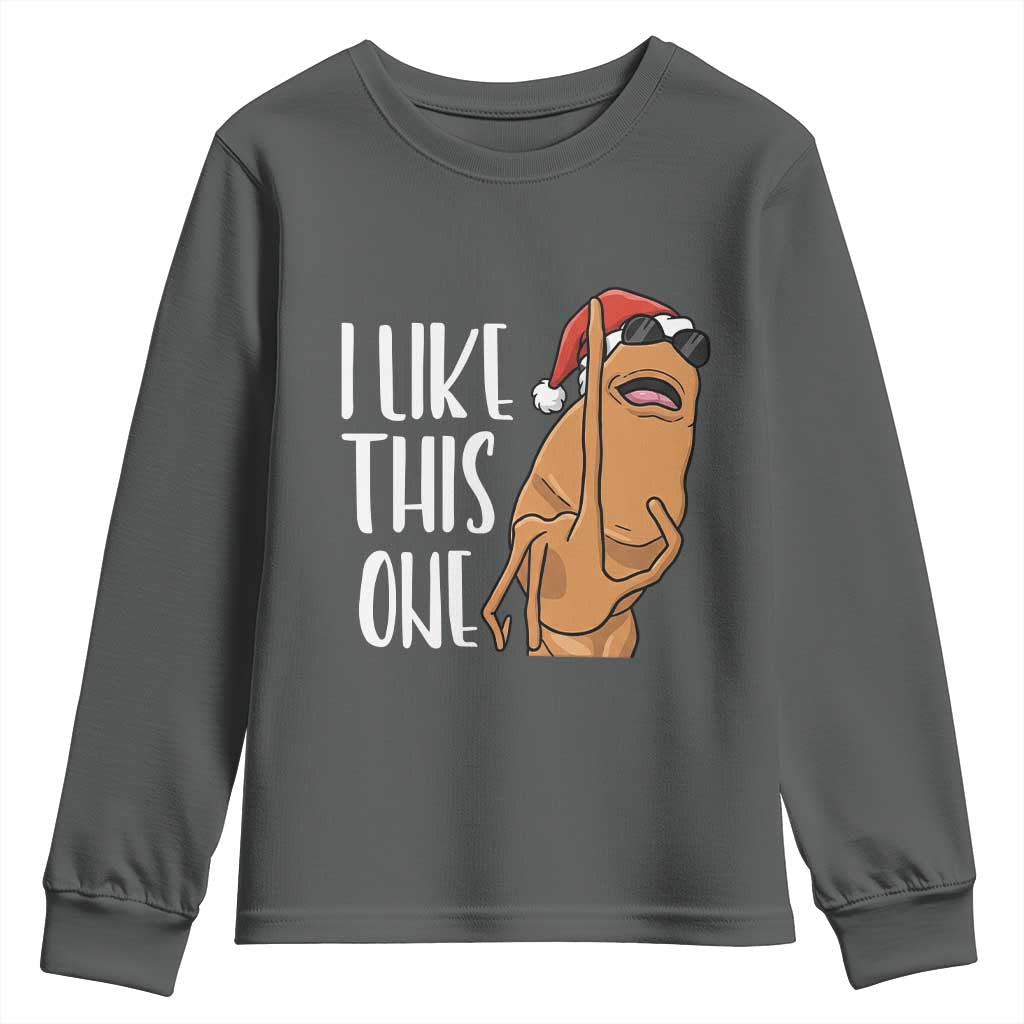 Marcus The Worm Christmas Meme Youth Sweatshirt I Like This One - Wonder Print Shop