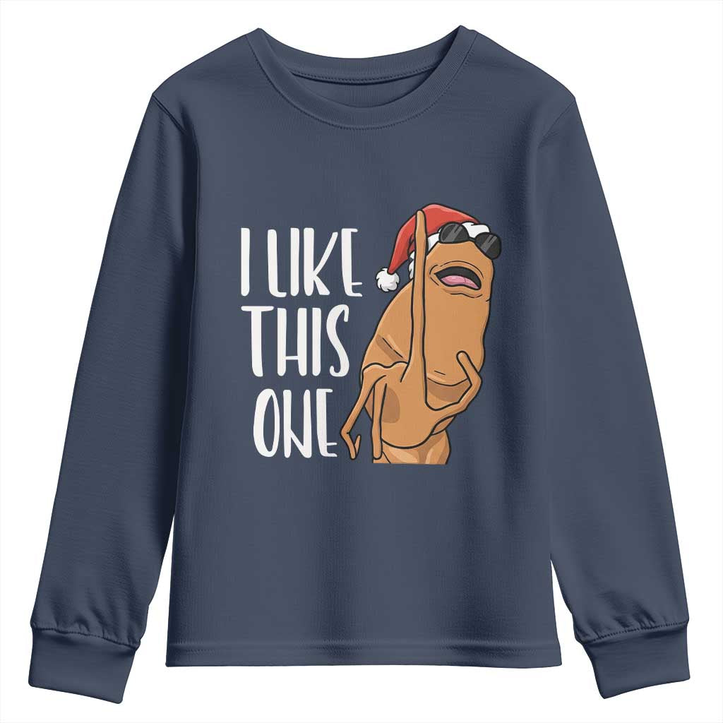 Marcus The Worm Christmas Meme Youth Sweatshirt I Like This One - Wonder Print Shop