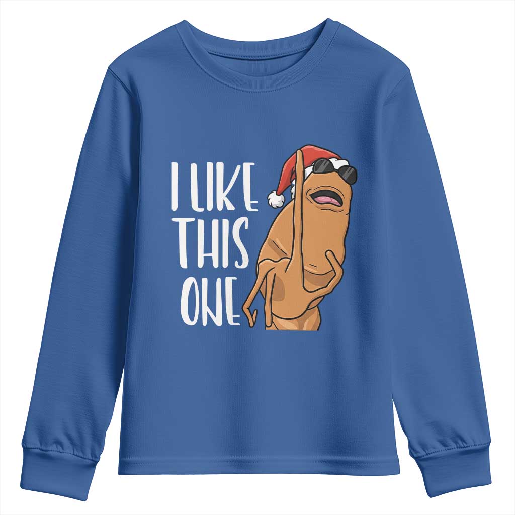 Marcus The Worm Christmas Meme Youth Sweatshirt I Like This One - Wonder Print Shop