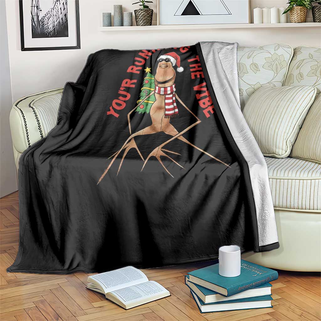 Marcus The Worm Christmas Meme Throw Blanket You Are Running The Vibe - Wonder Print Shop