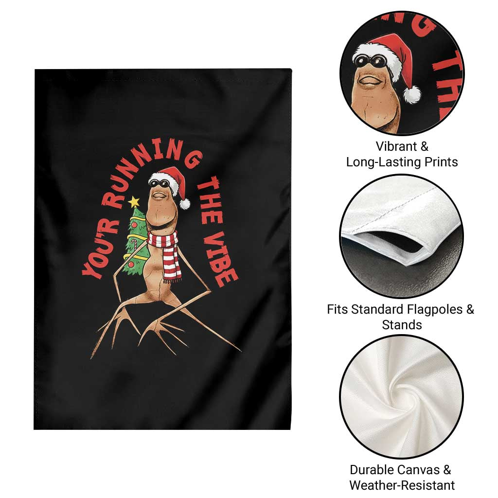 Marcus The Worm Christmas Meme Garden Flag You Are Running The Vibe - Wonder Print Shop