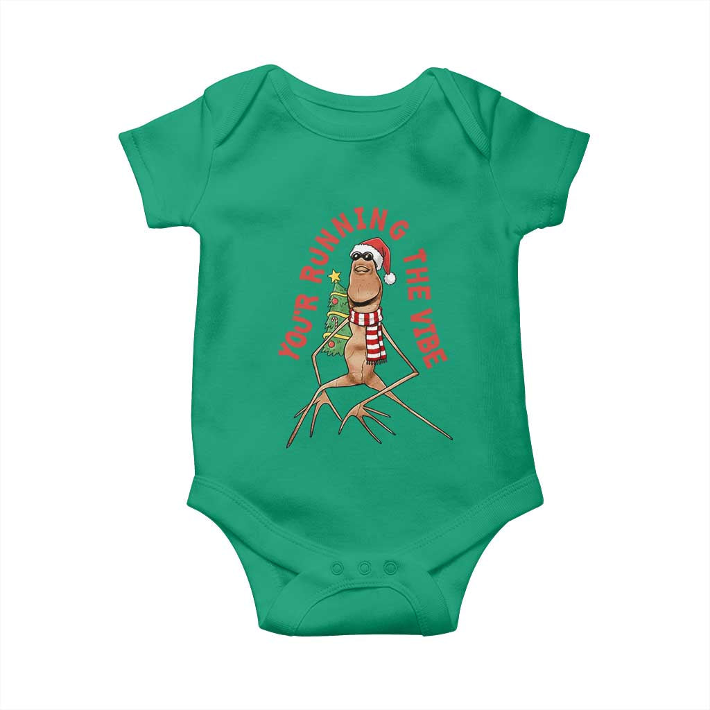 Marcus The Worm Christmas Meme Baby Onesie You Are Running The Vibe - Wonder Print Shop
