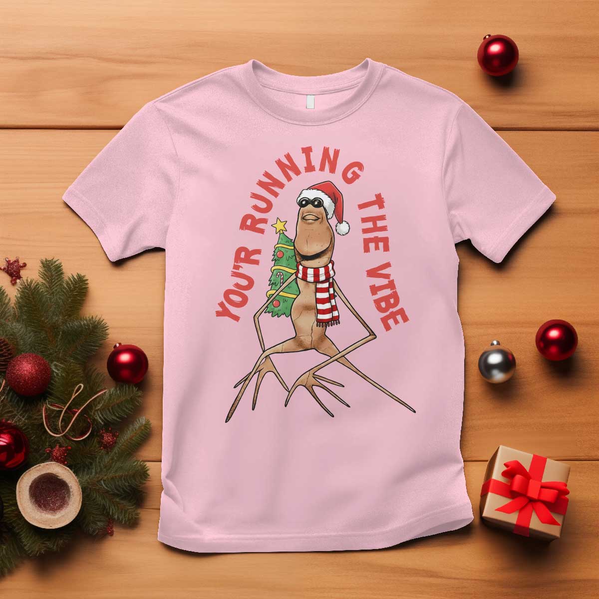 Marcus The Worm Christmas Meme T Shirt You Are Running The Vibe - Wonder Print Shop