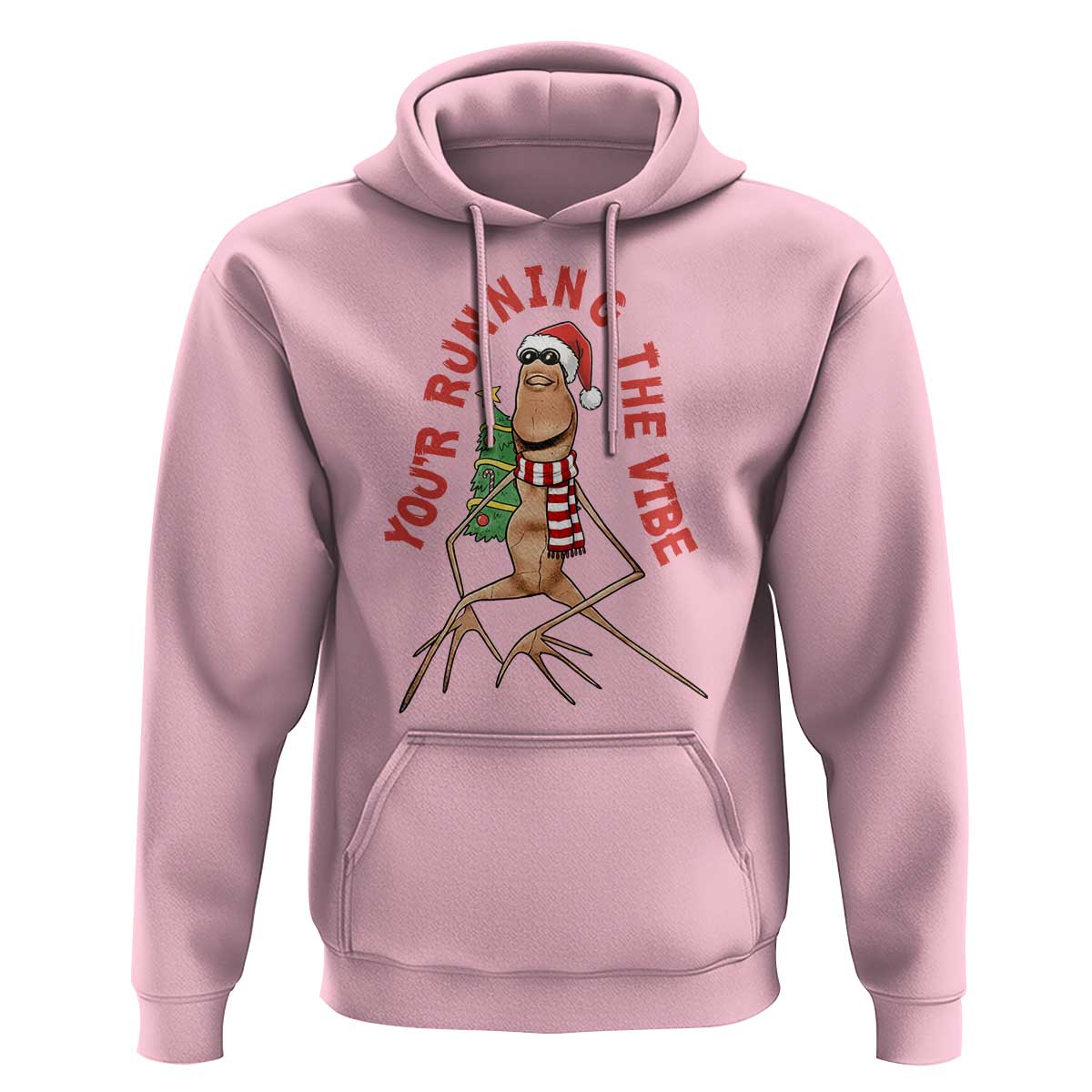 Marcus The Worm Christmas Meme Hoodie You Are Running The Vibe - Wonder Print Shop