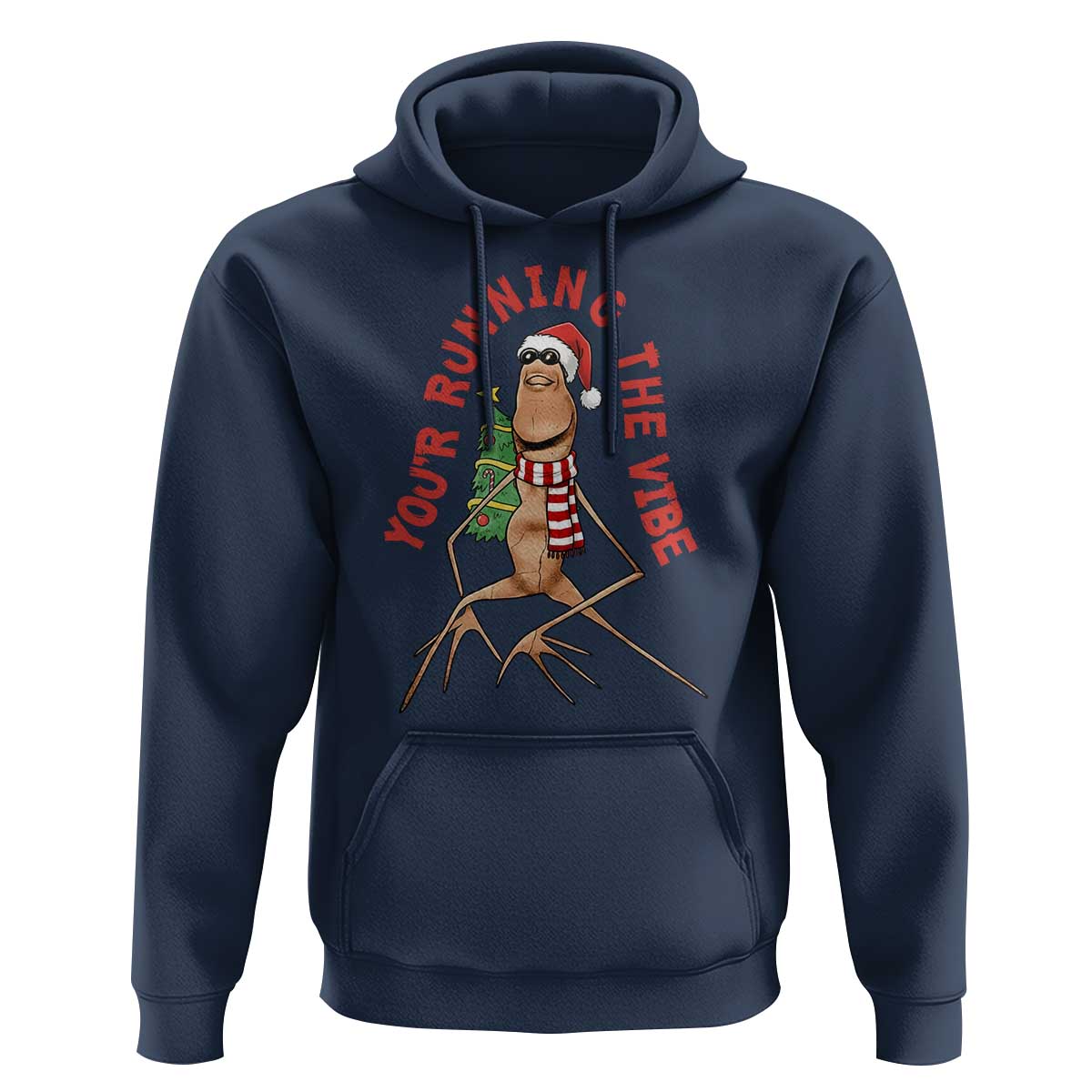 Marcus The Worm Christmas Meme Hoodie You Are Running The Vibe - Wonder Print Shop