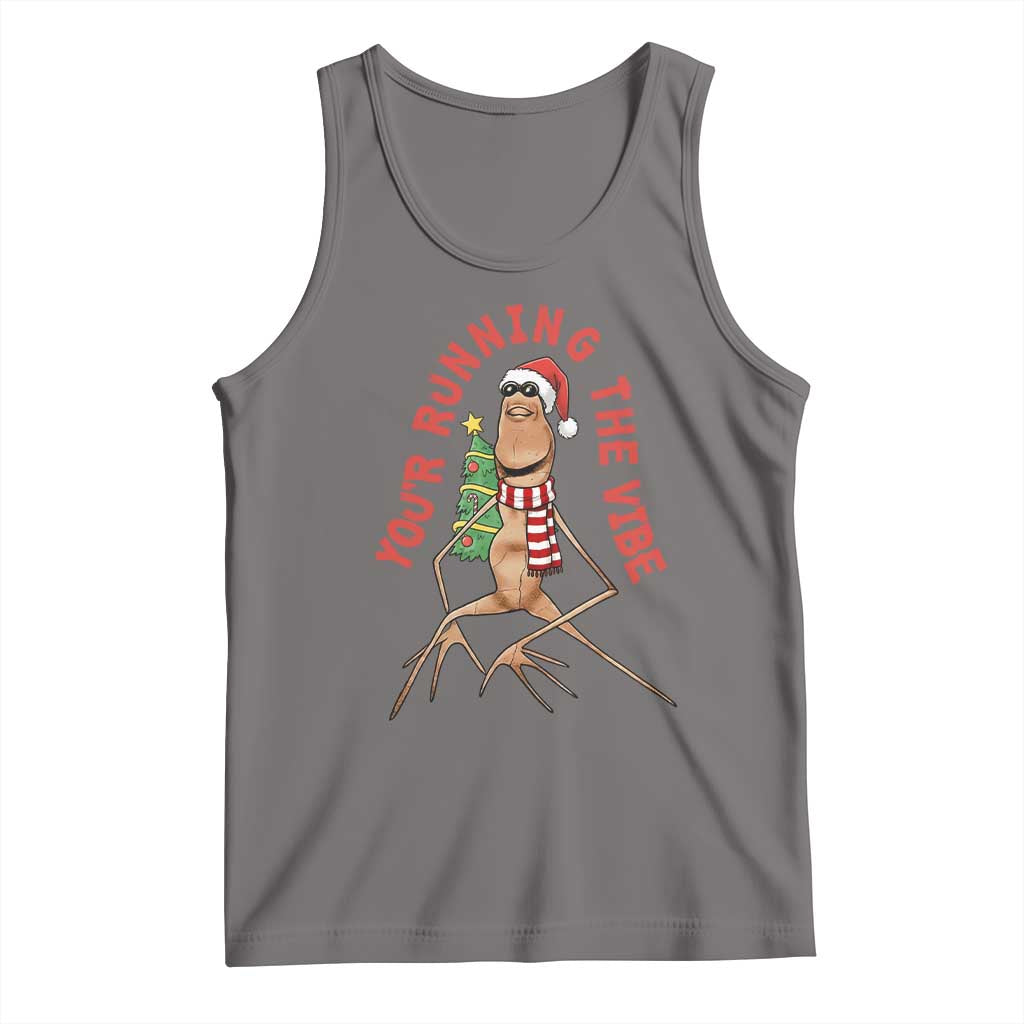 Marcus The Worm Christmas Meme Tank Top You Are Running The Vibe - Wonder Print Shop