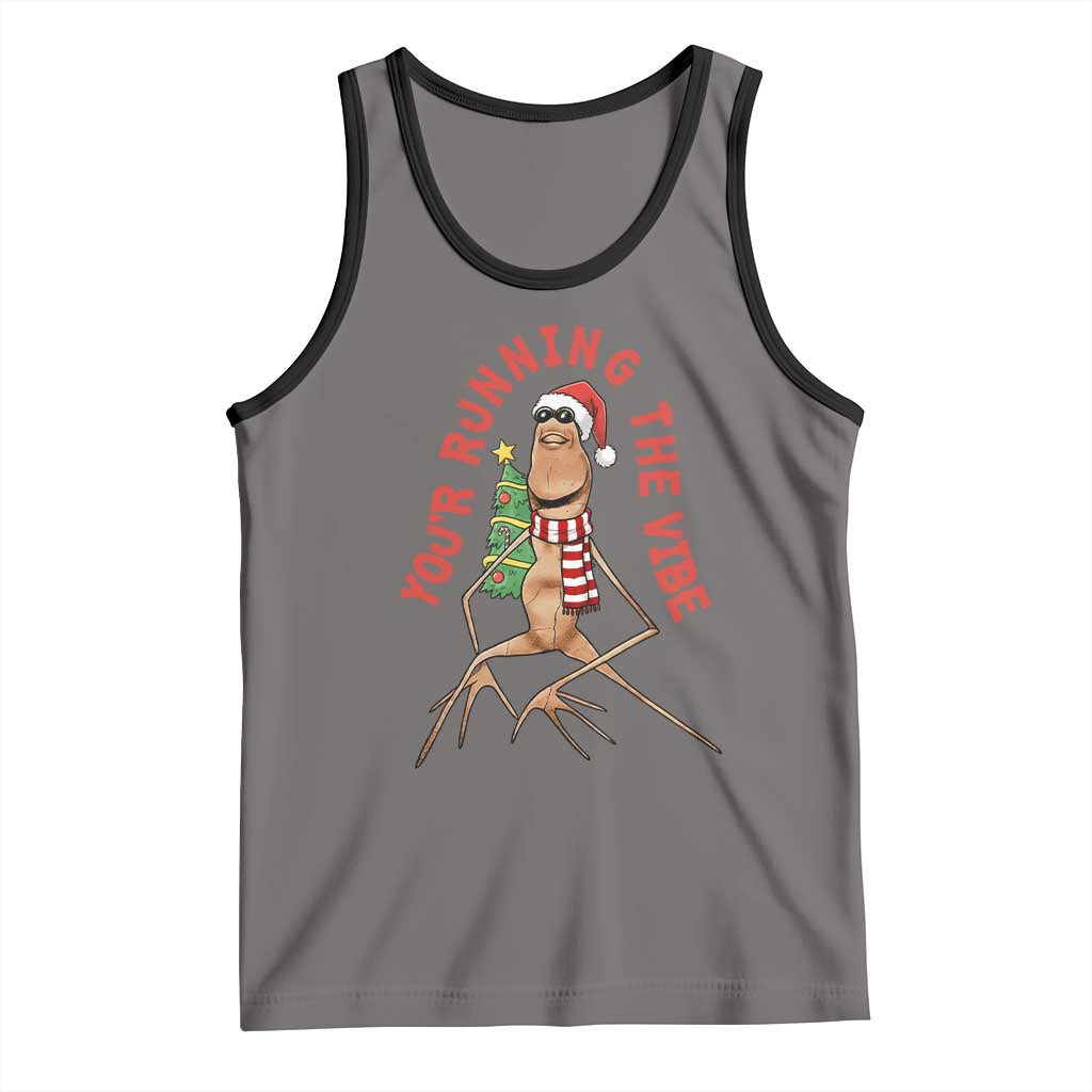 Marcus The Worm Christmas Meme Tank Top You Are Running The Vibe - Wonder Print Shop