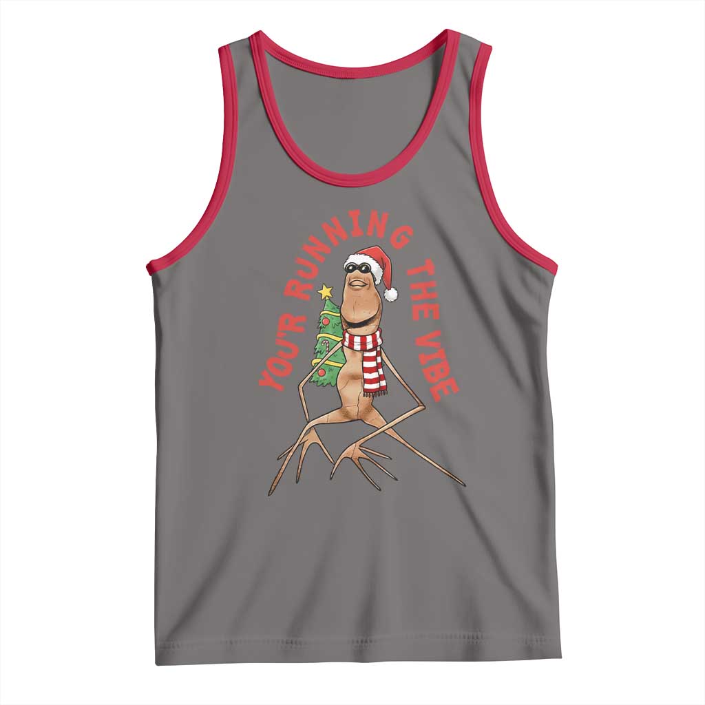 Marcus The Worm Christmas Meme Tank Top You Are Running The Vibe - Wonder Print Shop