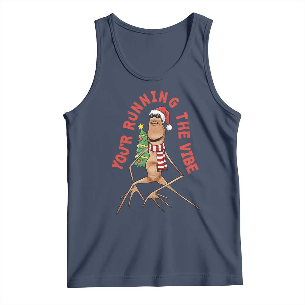 Marcus The Worm Christmas Meme Tank Top You Are Running The Vibe - Wonder Print Shop