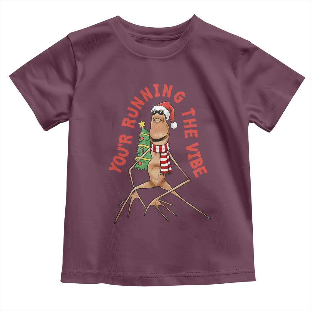 Marcus The Worm Christmas Meme Toddler T Shirt You Are Running The Vibe - Wonder Print Shop