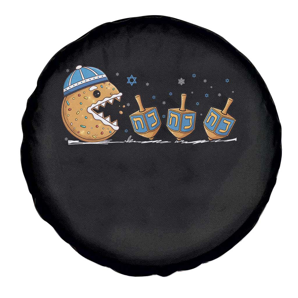 Funny Hanukkah Spare Tire Cover Donut Chasing Flames Jewish - Wonder Print Shop