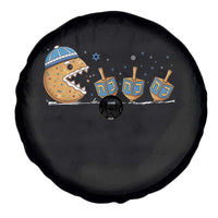 Funny Hanukkah Spare Tire Cover Donut Chasing Flames Jewish - Wonder Print Shop