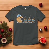 Funny Hanukkah T Shirt Donut Chasing Flames Jewish - Wonder Print Shop