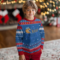 Funny Hanukkah Hanukkah Ugly Sweater Donut Chasing Flames Jewish - Wonder Print Shop