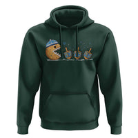 Funny Hanukkah Hoodie Donut Chasing Flames Jewish - Wonder Print Shop
